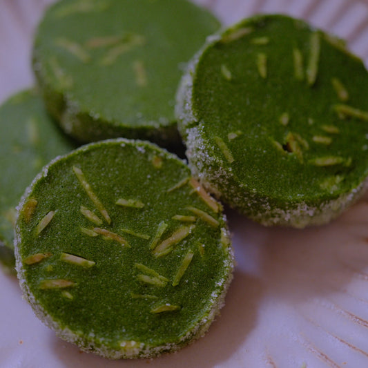 Matcha & Almonds Shortbread 抹茶杏仁冰曲奇